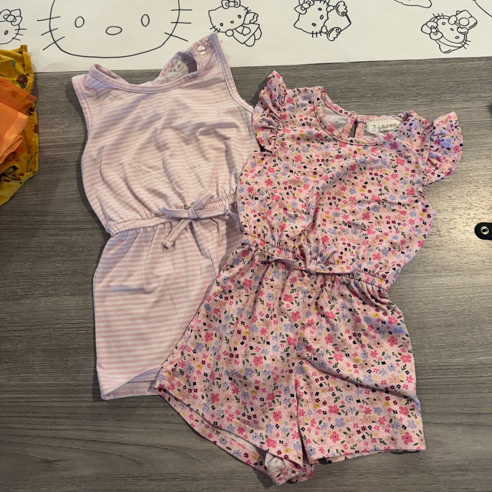 Girls Btween 2T 2 Pc Romper sets